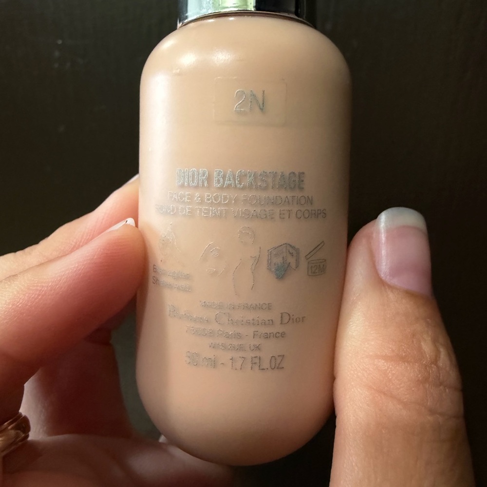 Dior Foundation Bottle — Beige Nude with Silver Cap - Picture 2 of 2
